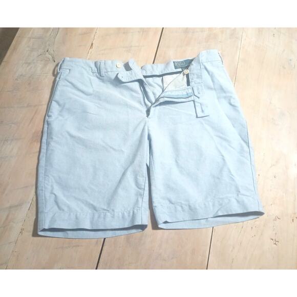 POLO RALPH LAUREN Men's 36 Classic Fit Chino Shorts Light Blue - Picture 7 of 9